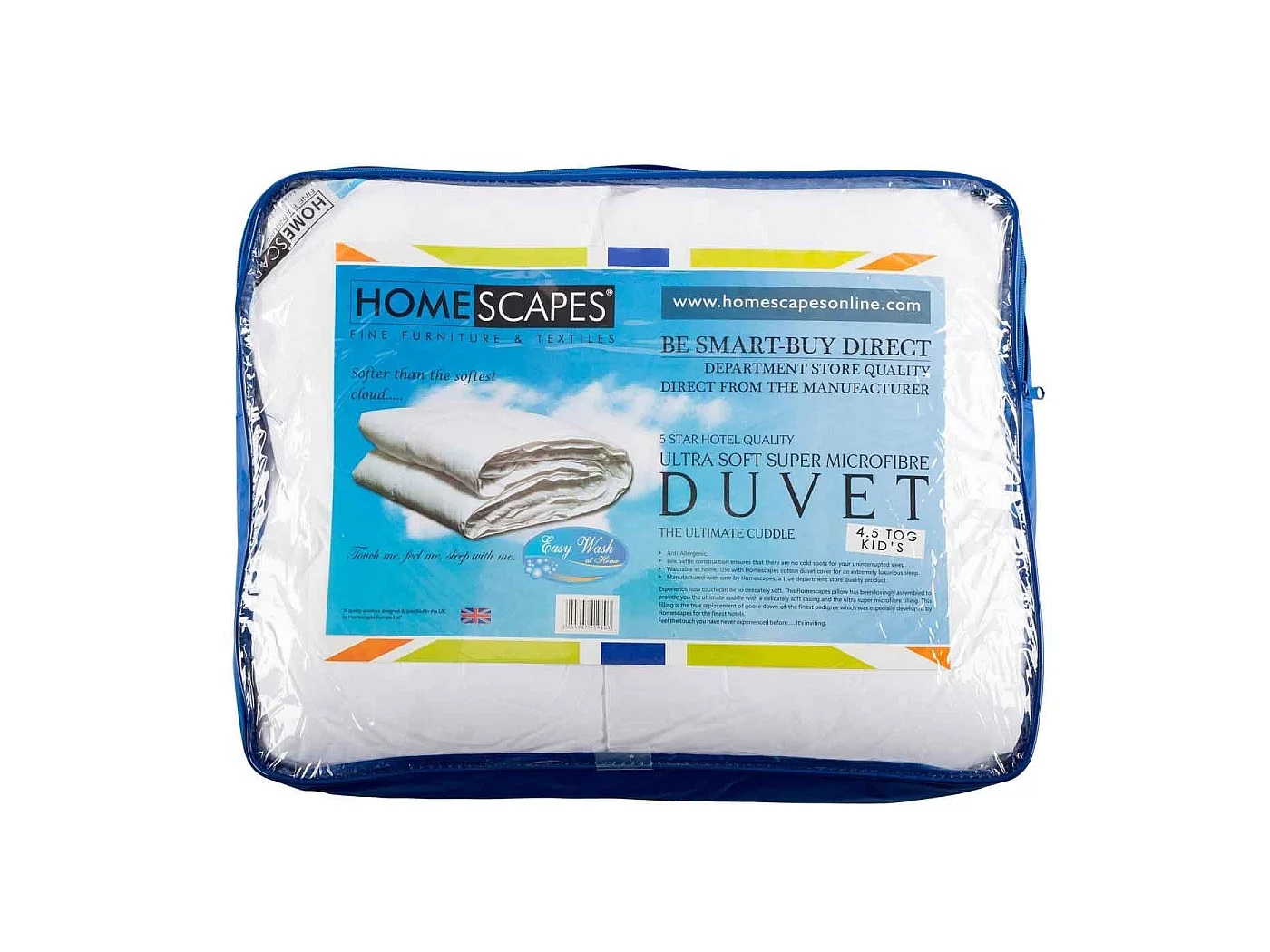 Homescapes Kids 4.5 Tog Super Microfibre Duvet