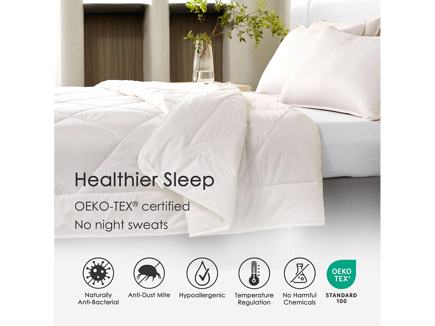 Homescapes Premium Heavy Wool Duvet - Warm & Washable - Double