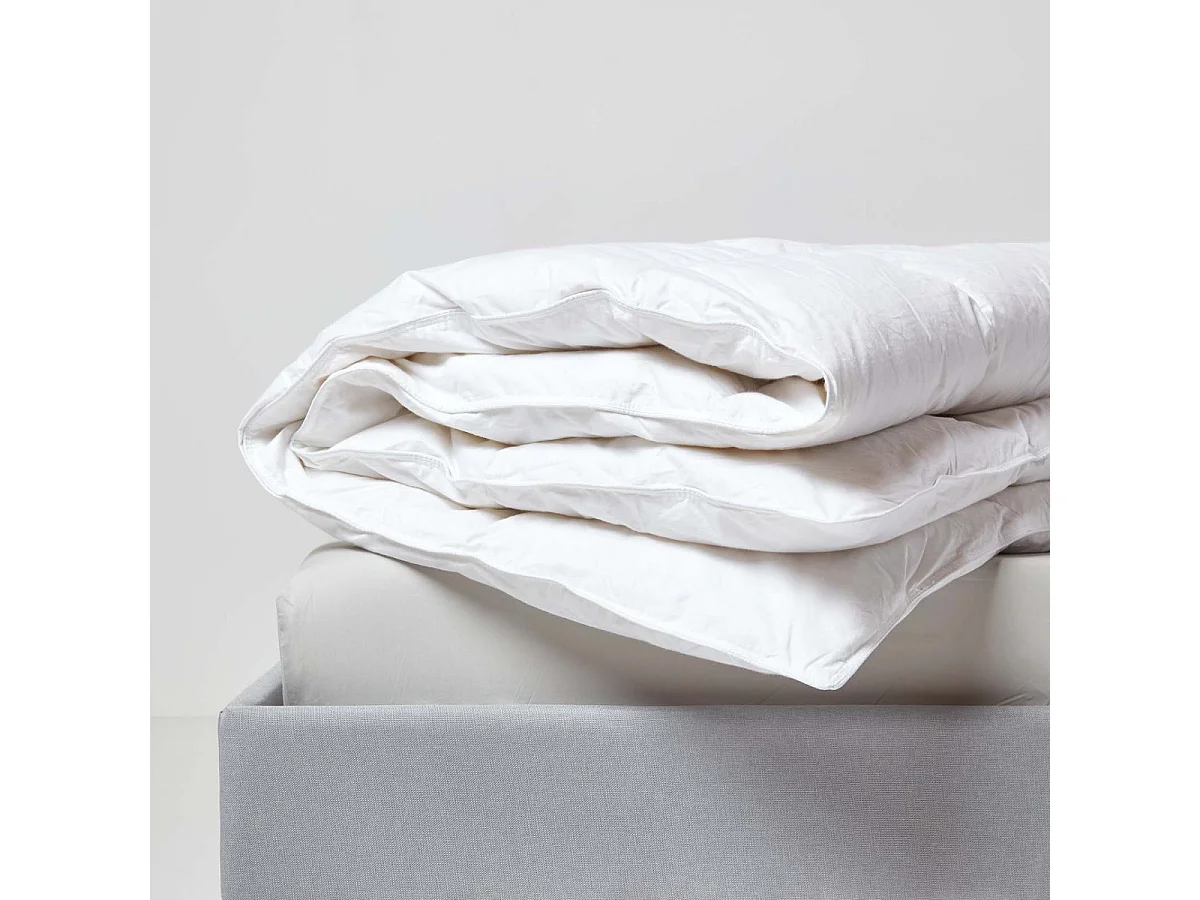Lot de 2 couettes de luxe 4 saisons en duvet de canard 9 + 4.5 tog, 230 x 220 cm - HOMESCAPES