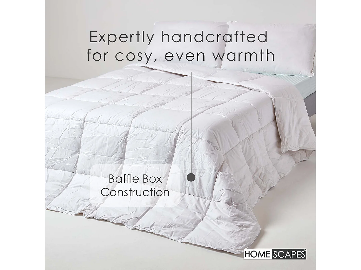 Homescapes Indulgent Pure Mulberry Silk Blend 13.5 Tog Autumn/Winter Duvet, Super King