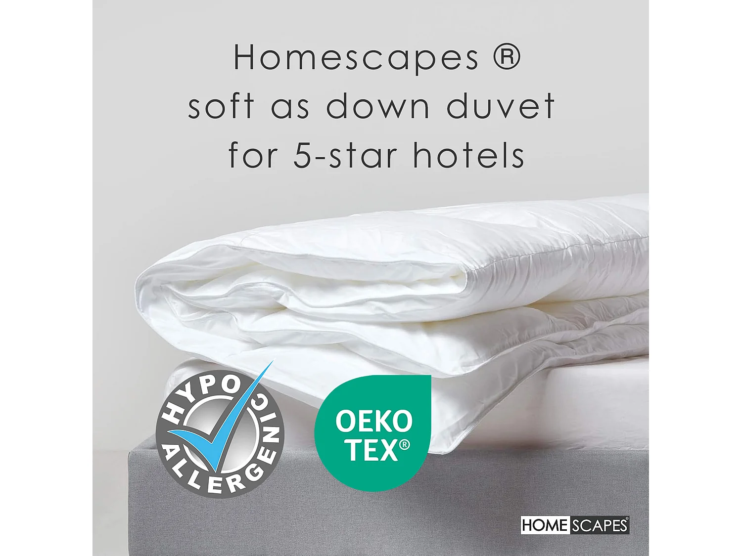Homescapes Luxury Hotel Quality Super Microfibre 4.5 Tog Super King Size Summer Duvet
