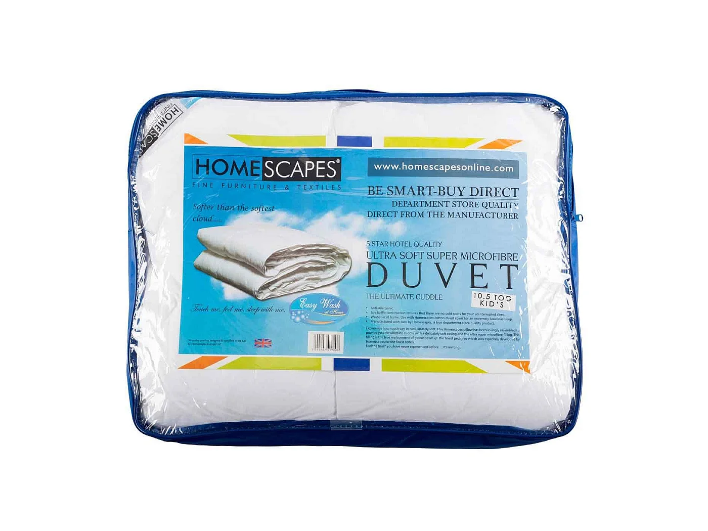 Homescapes Kids 10.5 Tog Super Microfibre Duvet