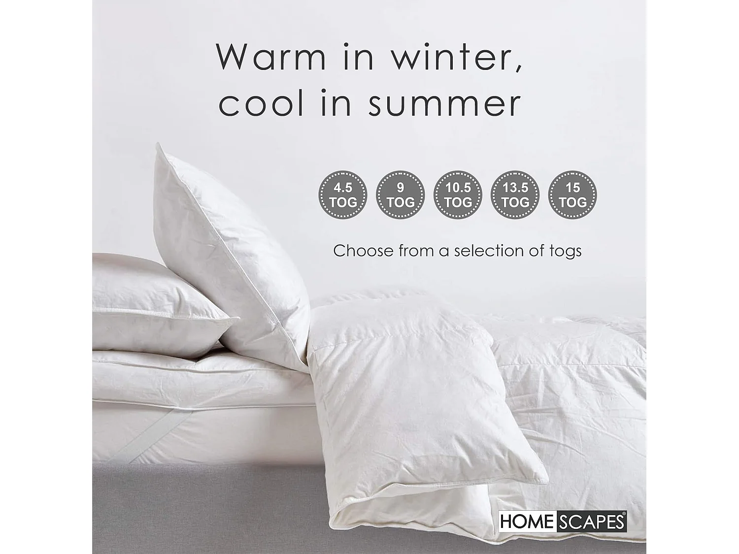 Homescapes Duck Feather and Down 13.5 Tog King Size Winter Duvet