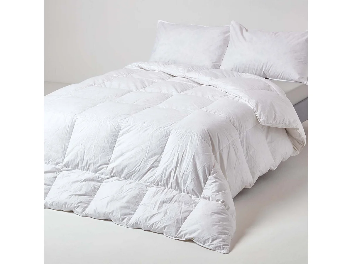Homescapes 10.5 Tog Duvet Duck Feather and Down Single Duvet/Quilt for Autumn Anti Allergy Washable, RDS & OEKO-TEX Certified