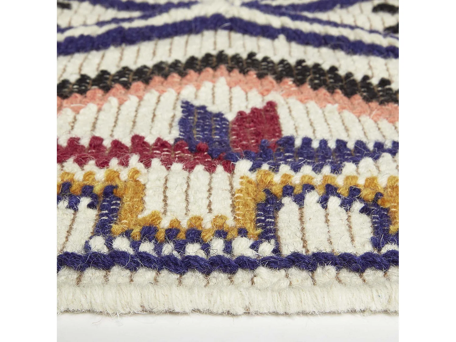 Homescapes Goa Multi Colour Kilim Runner Wool Rug 66 x 200 cm