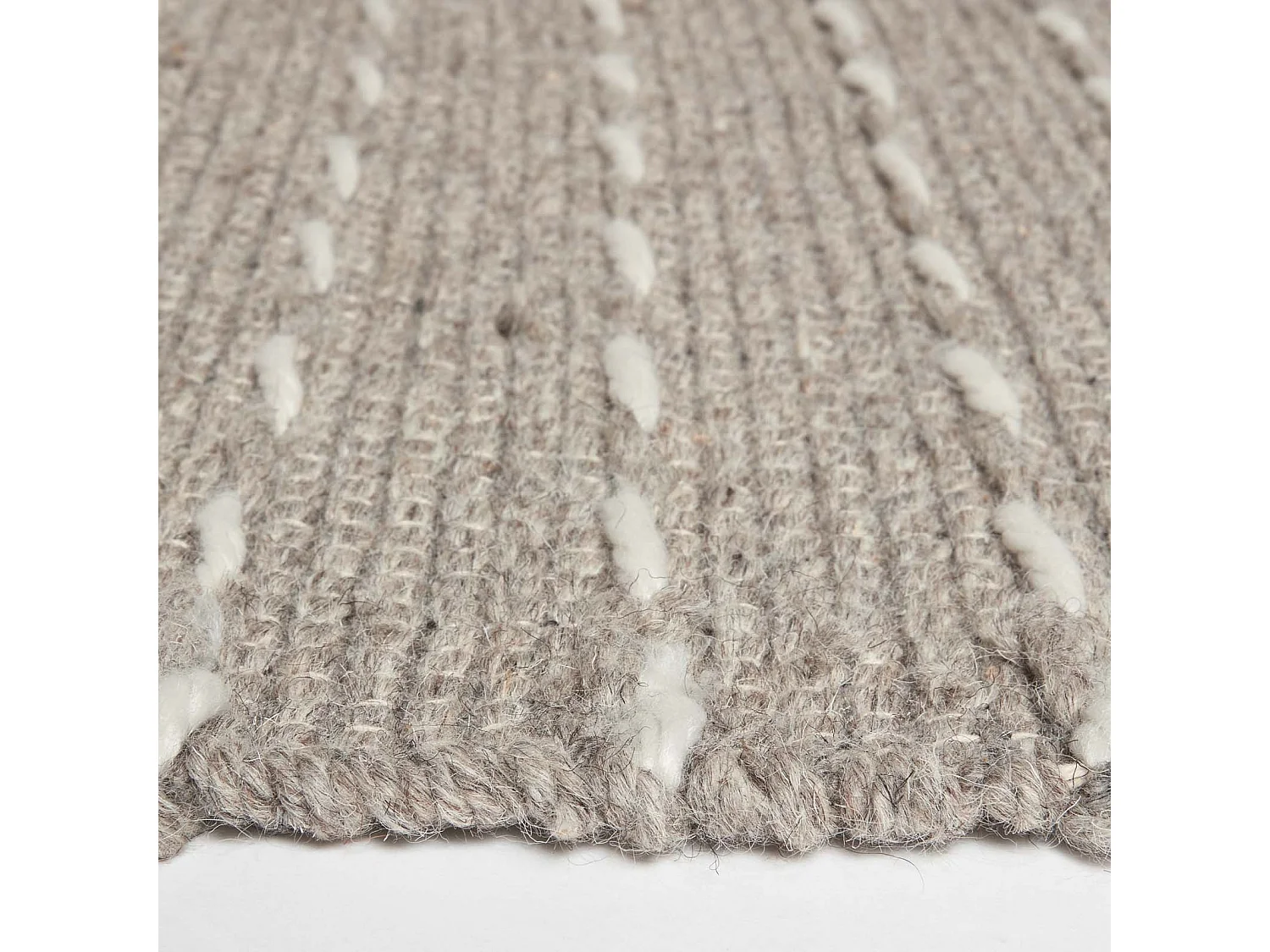 Homescapes Patna Beige & Natural Kilim Runner Wool Rug 66 x 200 cm