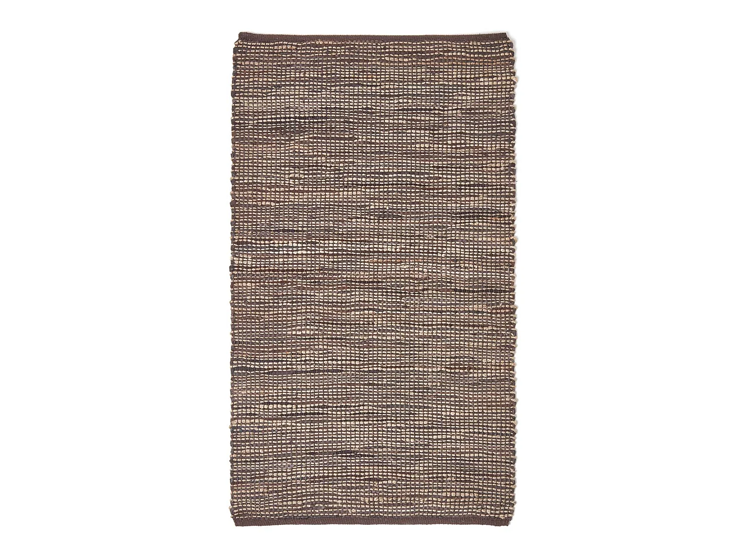 Homescapes Madras Leather Hemp Rug Brown, 120 x 180 cm