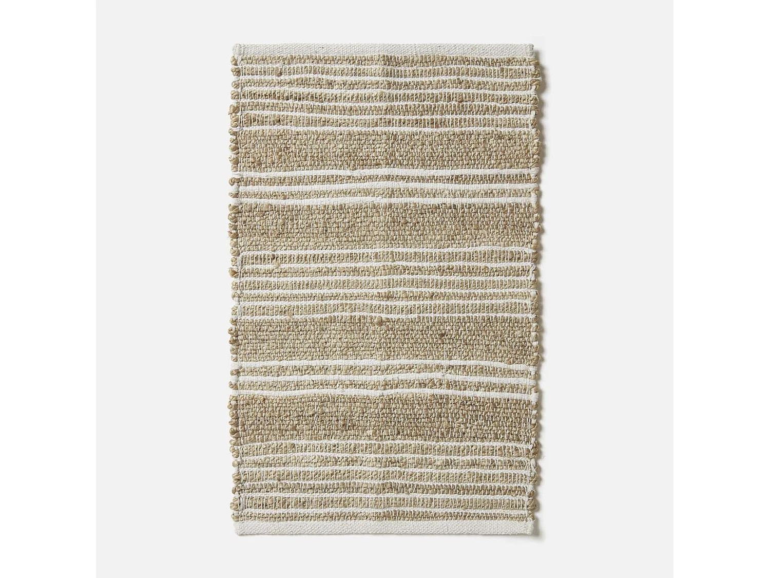 Homescapes Arlyn Natural Striped Handwoven Jute Rug, 45 x 70 cm