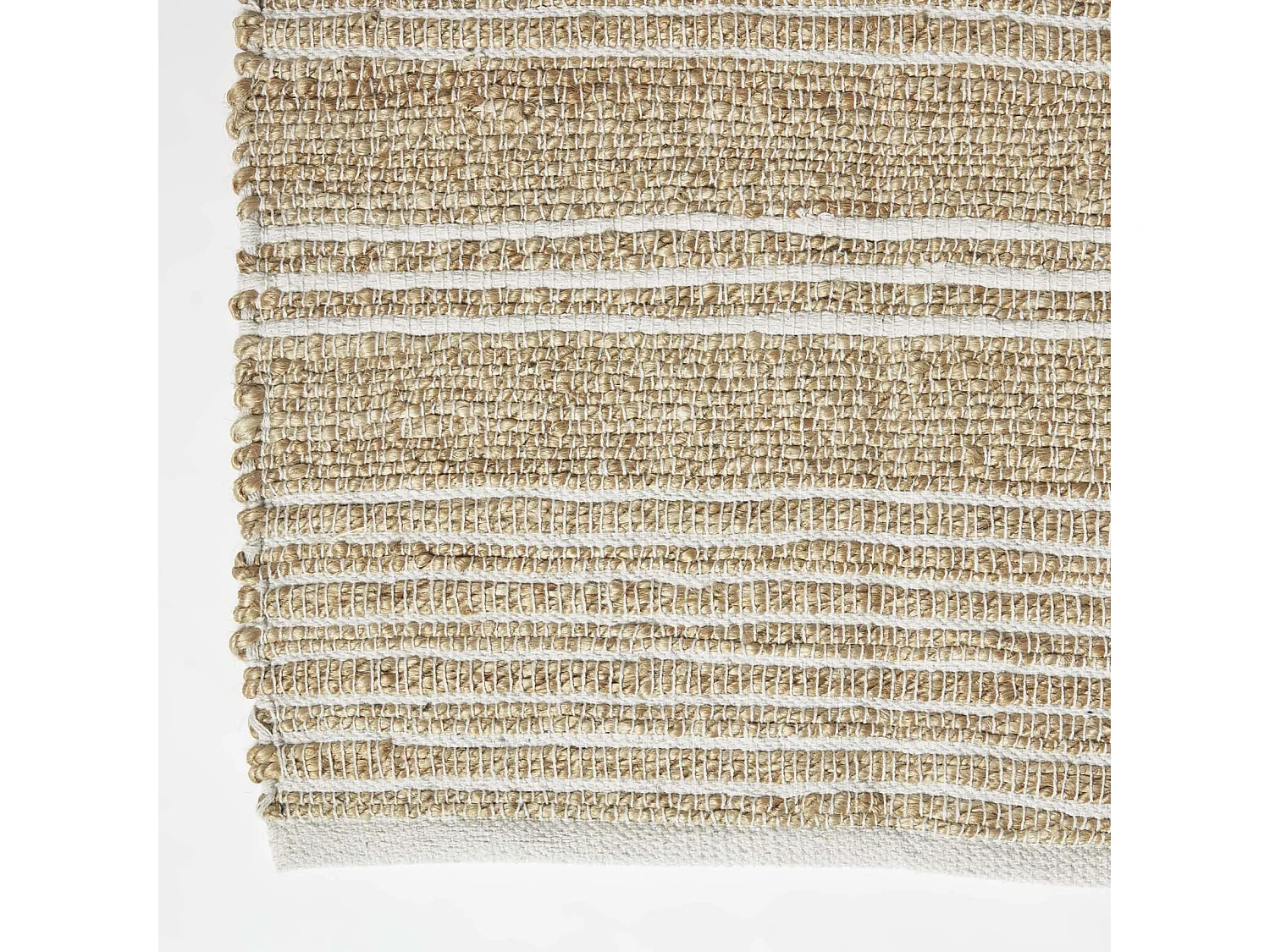 Homescapes Arlyn Natural Striped Handwoven Jute Rug, 45 x 70 cm