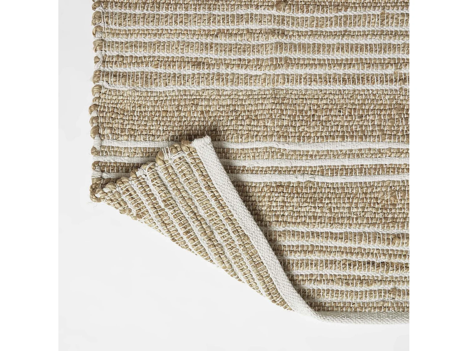 Homescapes Arlyn Natural Striped Handwoven Jute Rug, 45 x 70 cm