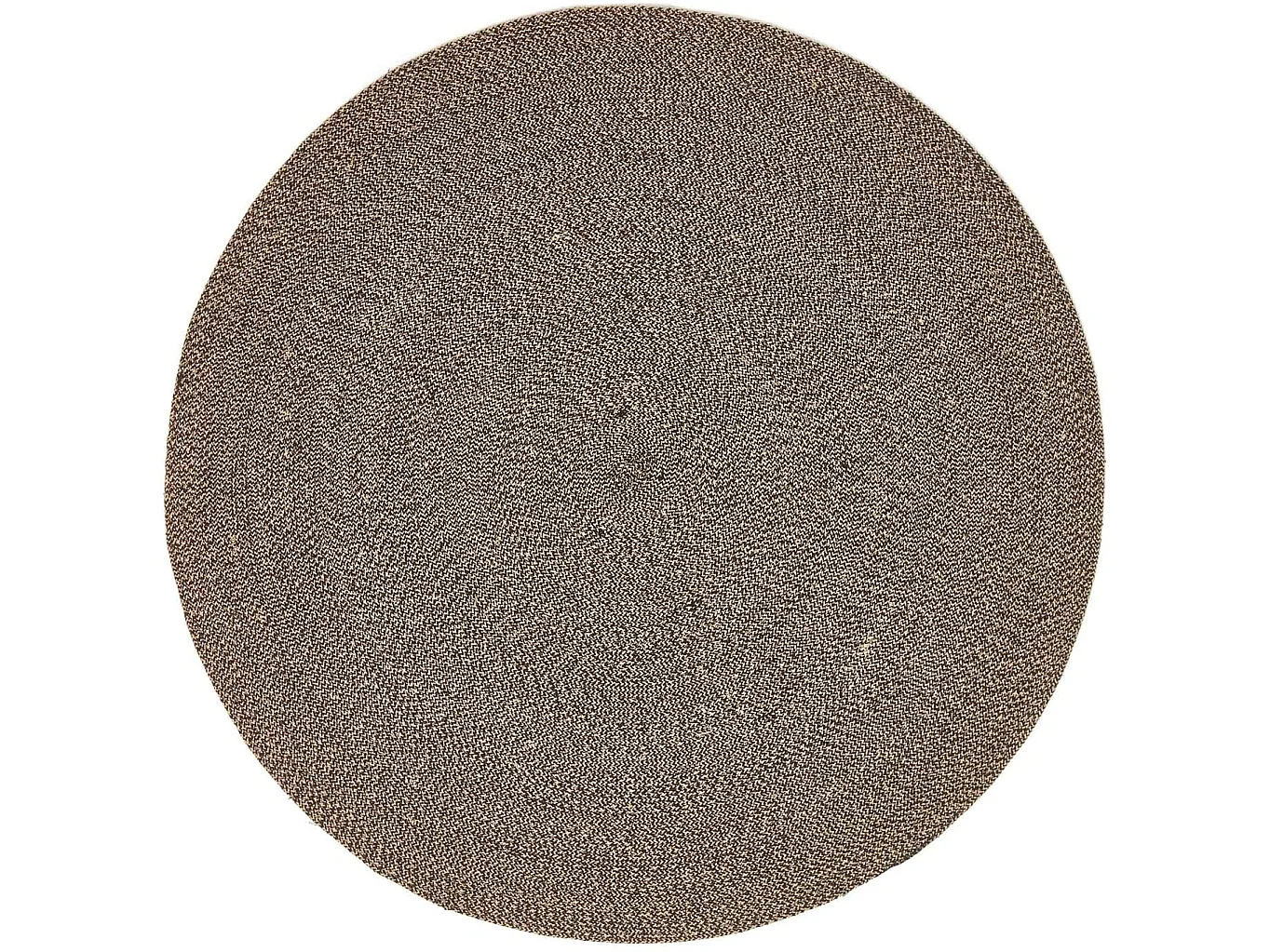 Homescapes Linen and Black Melange Braided Rug, 150 cm Round