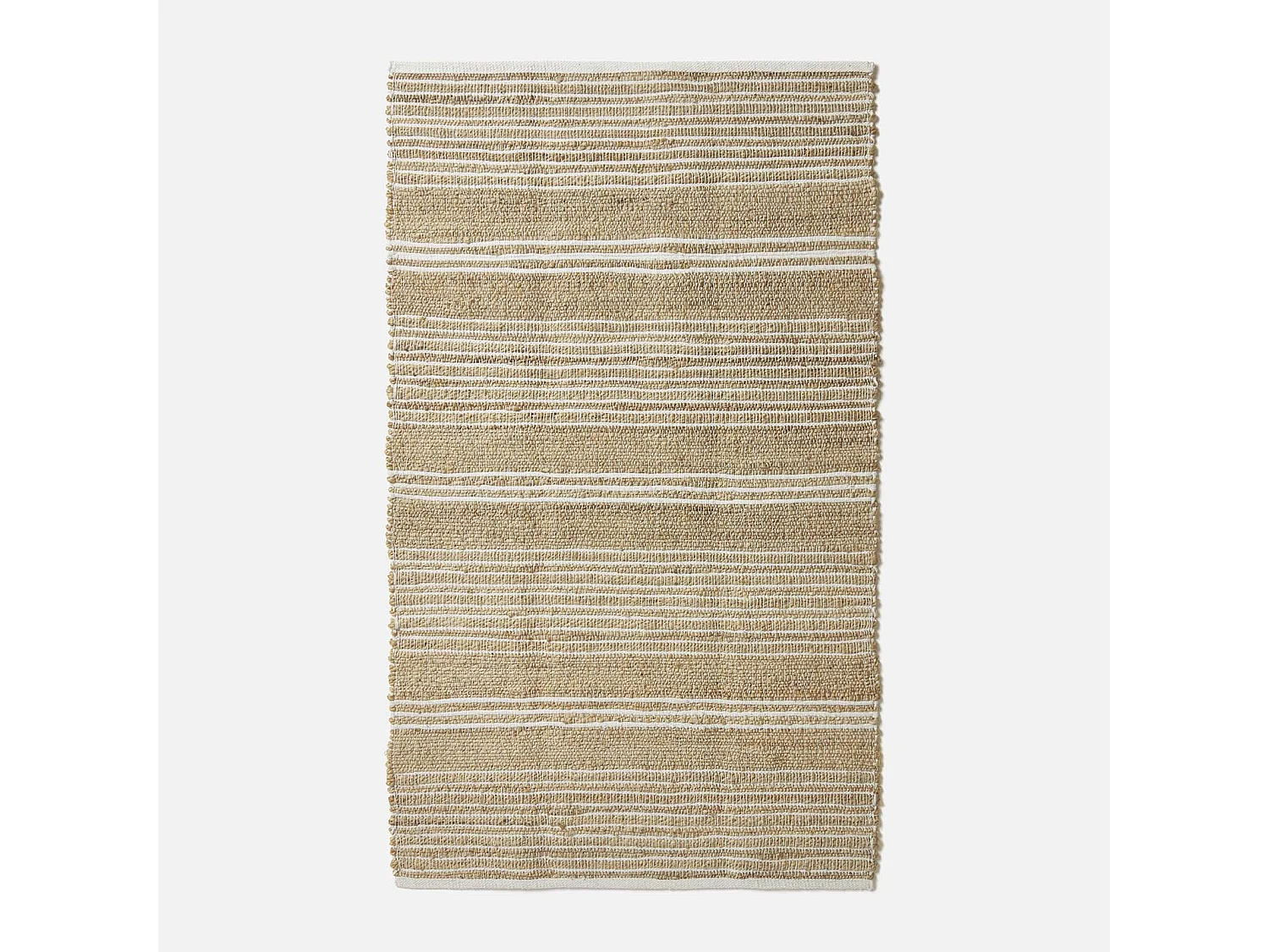 Homescapes Arlyn Natural Striped Handwoven Jute Rug, 120 x 170 cm