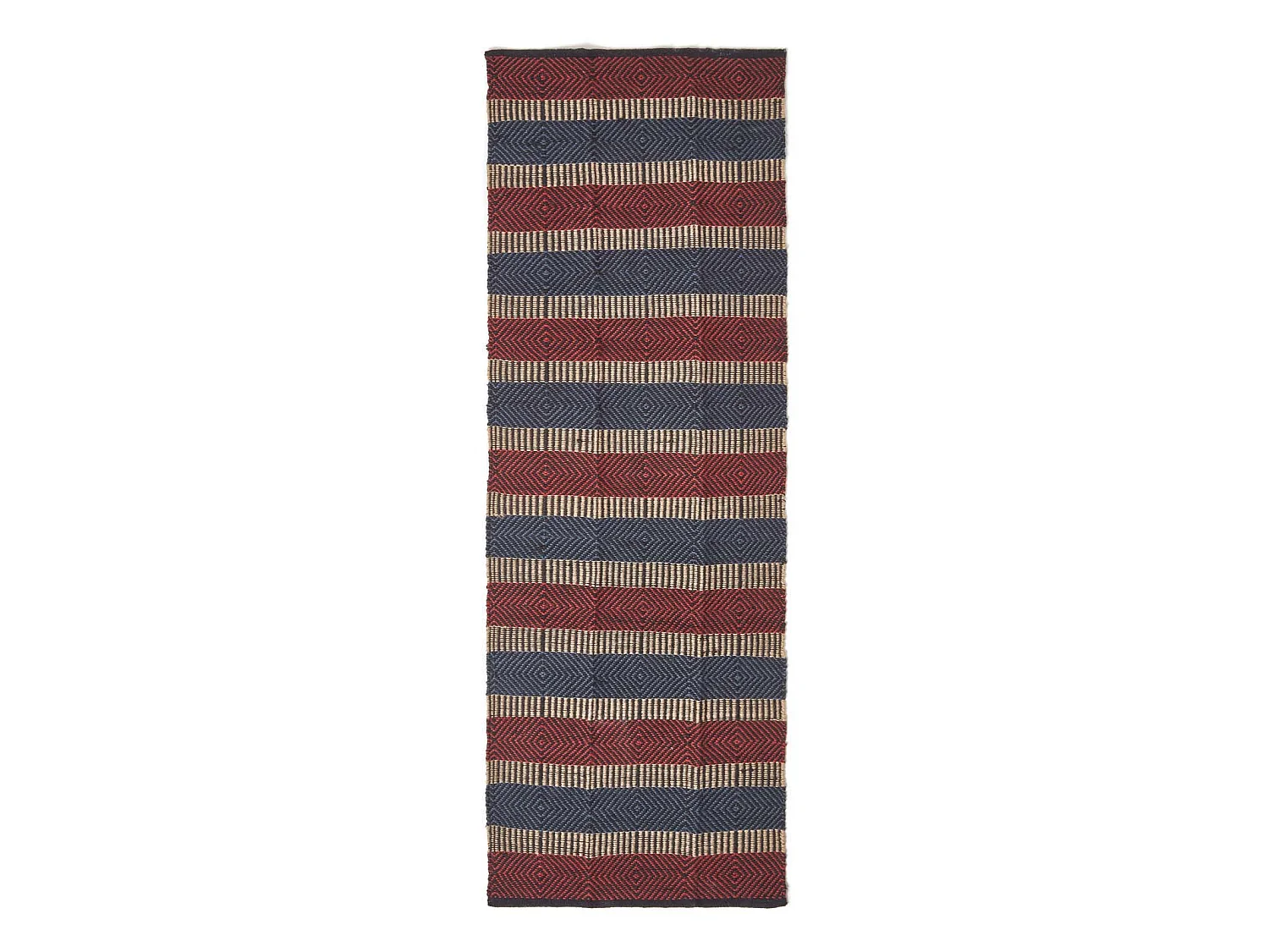 Homescapes Multicolour Striped Jute Rug, 66 x 200 cm