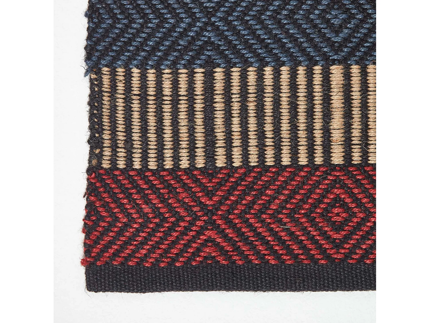 Homescapes Multicolour Striped Jute Rug, 66 x 200 cm