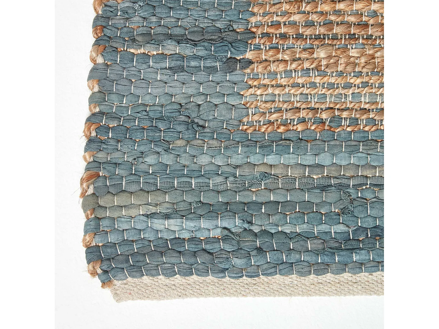 Homescapes Veranda Grey and Nude Hemp Chindi Rug, 160 x 230 cm