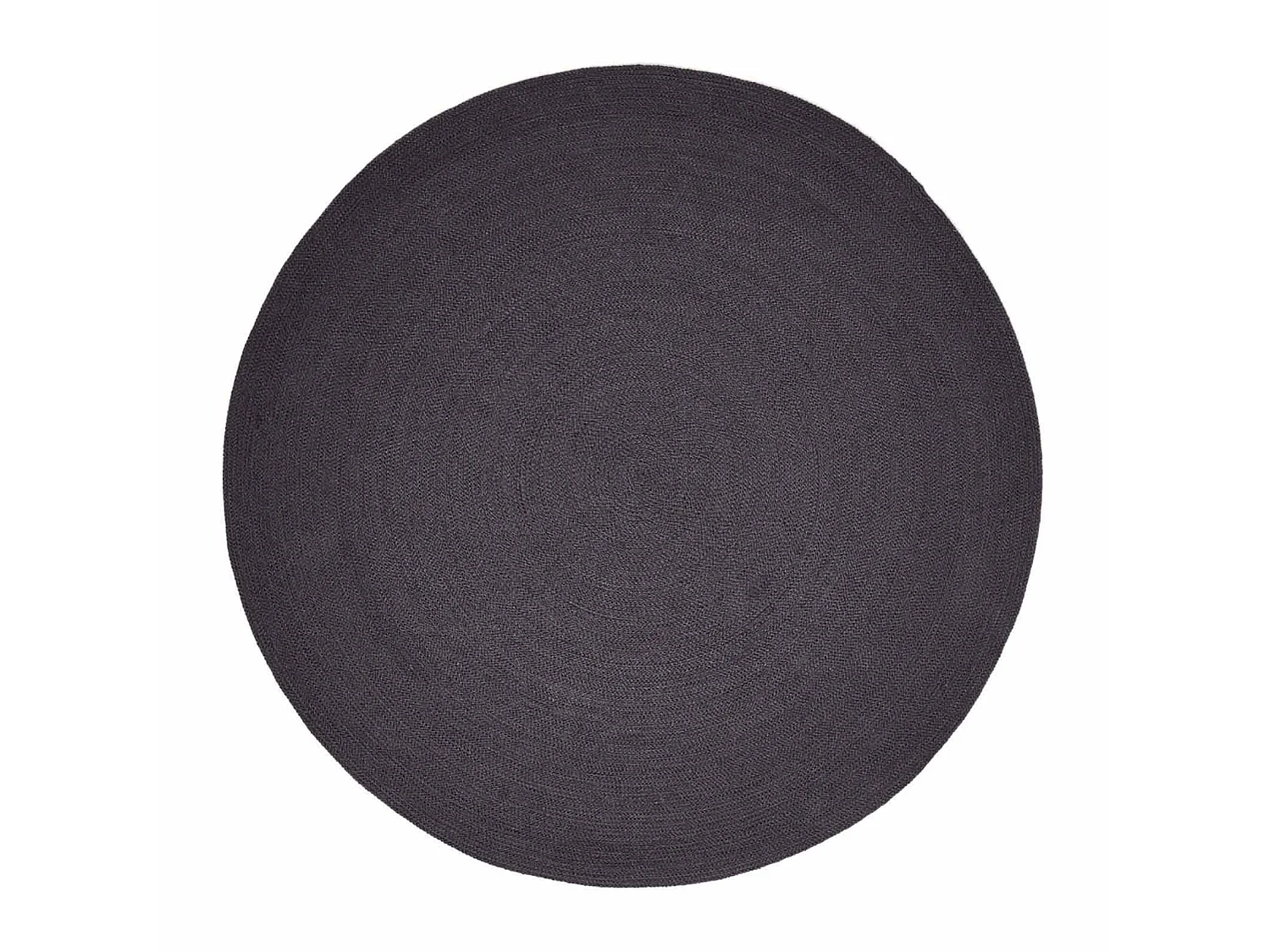 Homescapes Black Handmade Woven Braided Round Rug, 150 cm