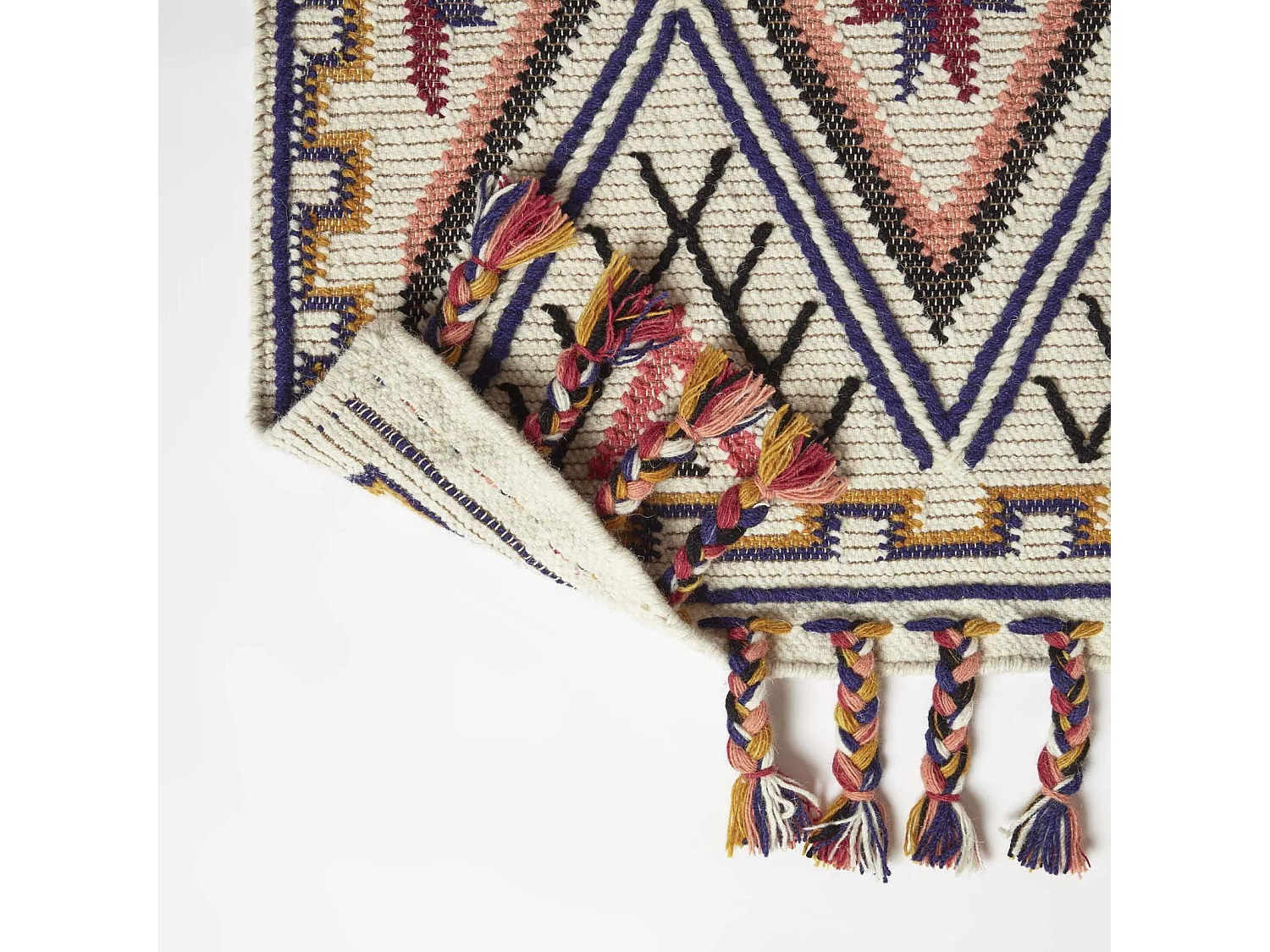 Homescapes Goa Multi Colour Kilim Wool Rug 160 x 230 cm