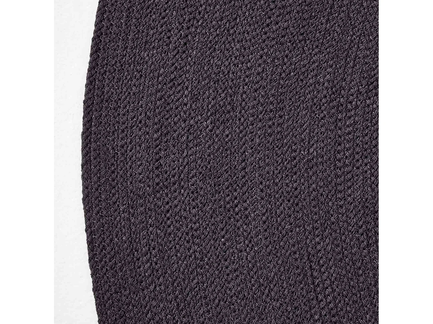 Homescapes Black Handmade Woven Braided Round Rug, 120 cm