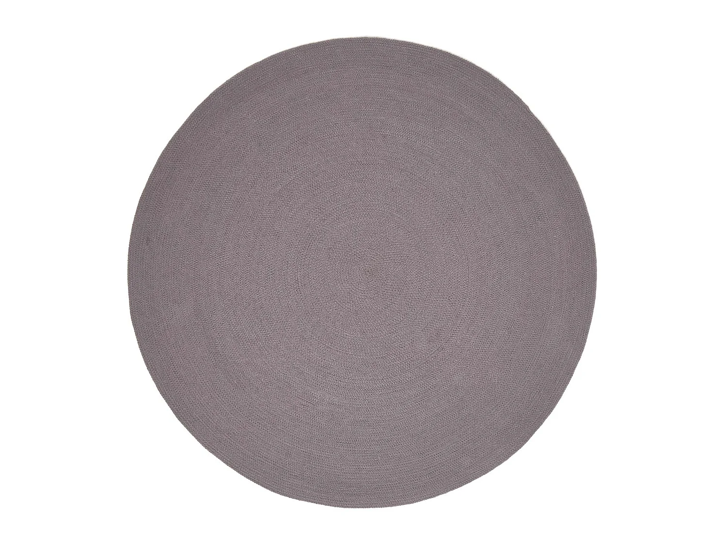 Homescapes Grey Handmade Woven Braided Round Rug, 150 cm