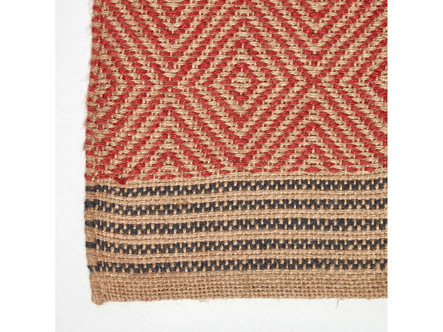 Homescapes Multicolour Geometric Patterned Jute Rug, 120 x 180 cm