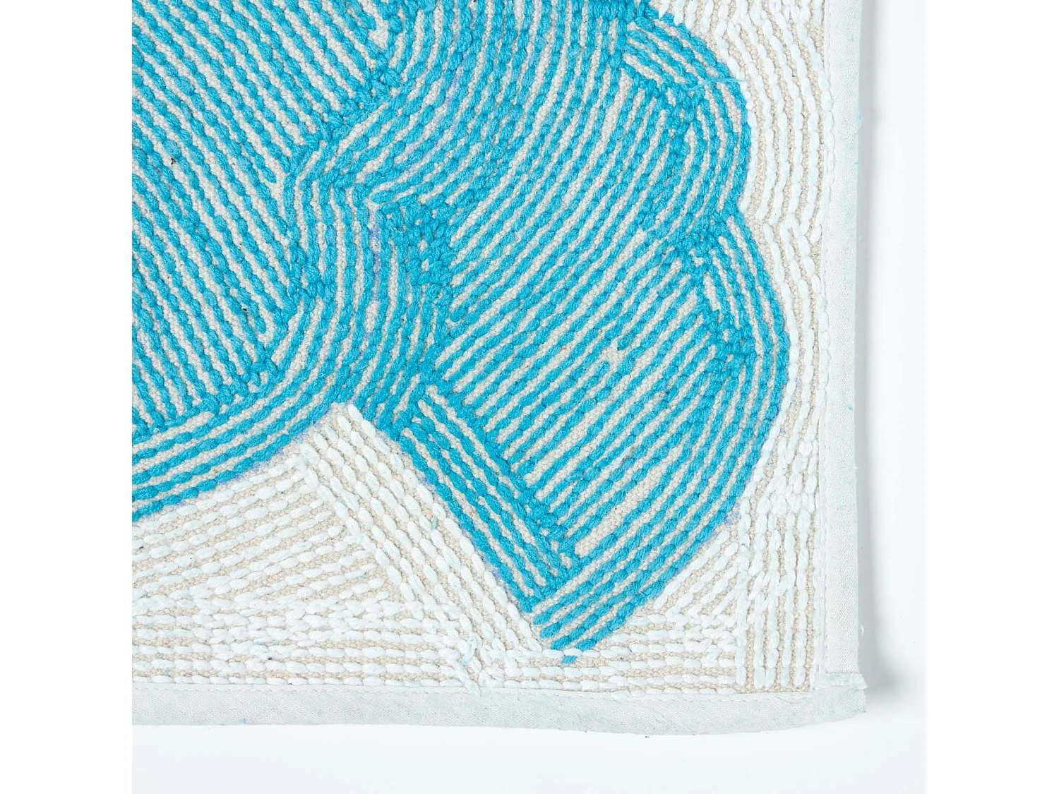 Homescapes Cotton Tufted  Blue Green Birds Pink Heart Kids Rug
