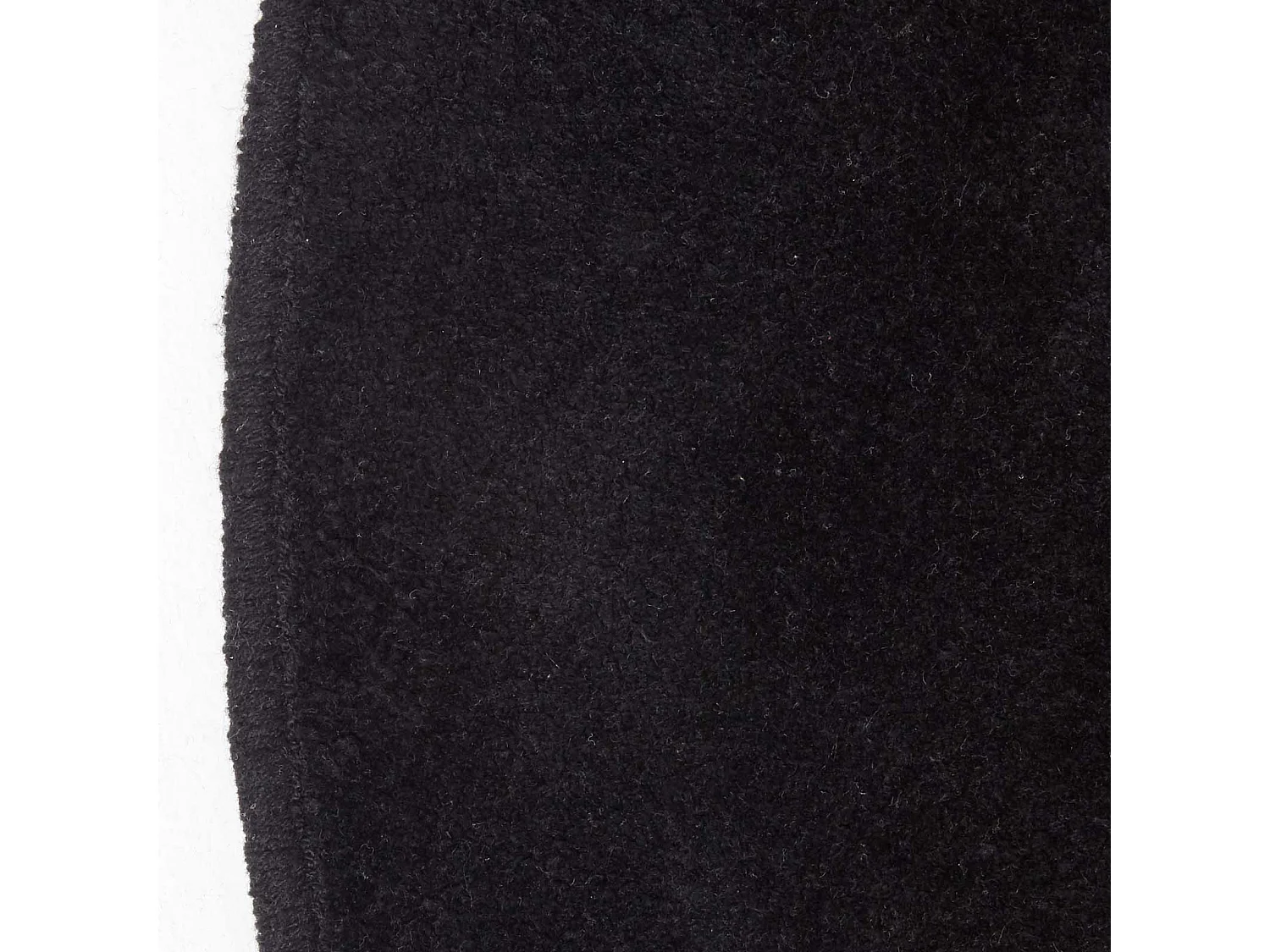 Homescapes Hand Tufted Plain Cotton Black Large Round Rug, 150 cm Diameter