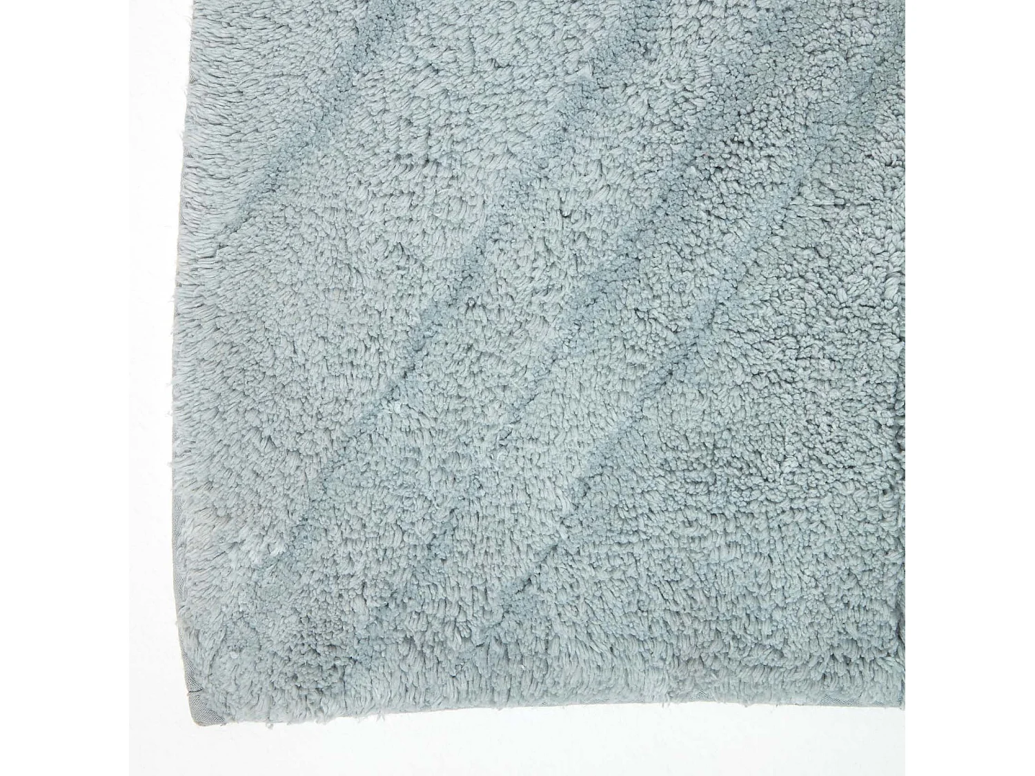 Homescapes Cotton Tufted Rug Union Jack Plain Embossed Mat Silver Grey, 50 x 80 cm
