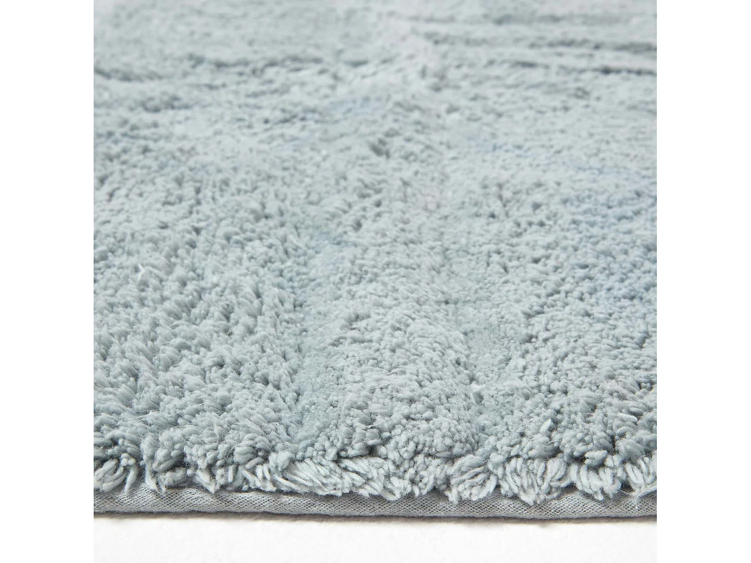 Homescapes Cotton Tufted Rug Union Jack Plain Embossed Mat Silver Grey, 50 x 80 cm