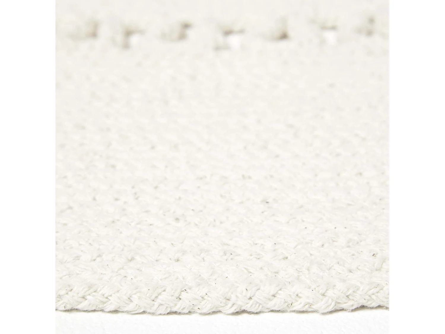 Homescapes Natural Crochet Braided Rug 150cm Round