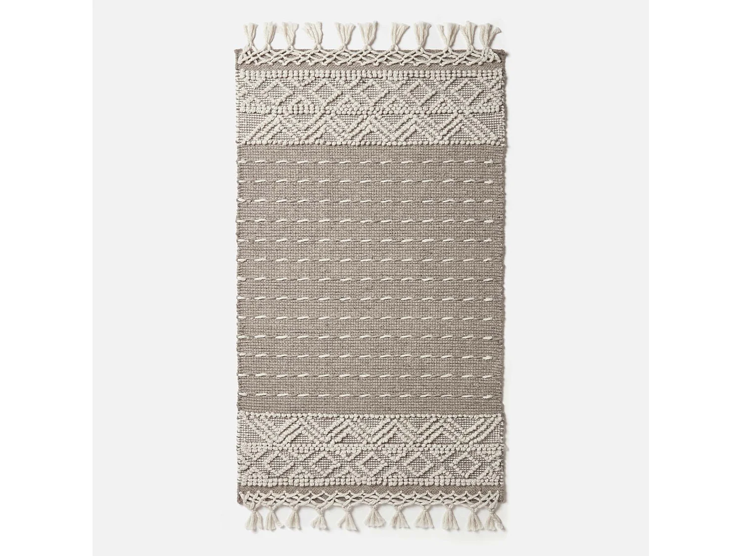 Homescapes Patna Beige & Natural Kilim Wool Rug 90 x 150 cm