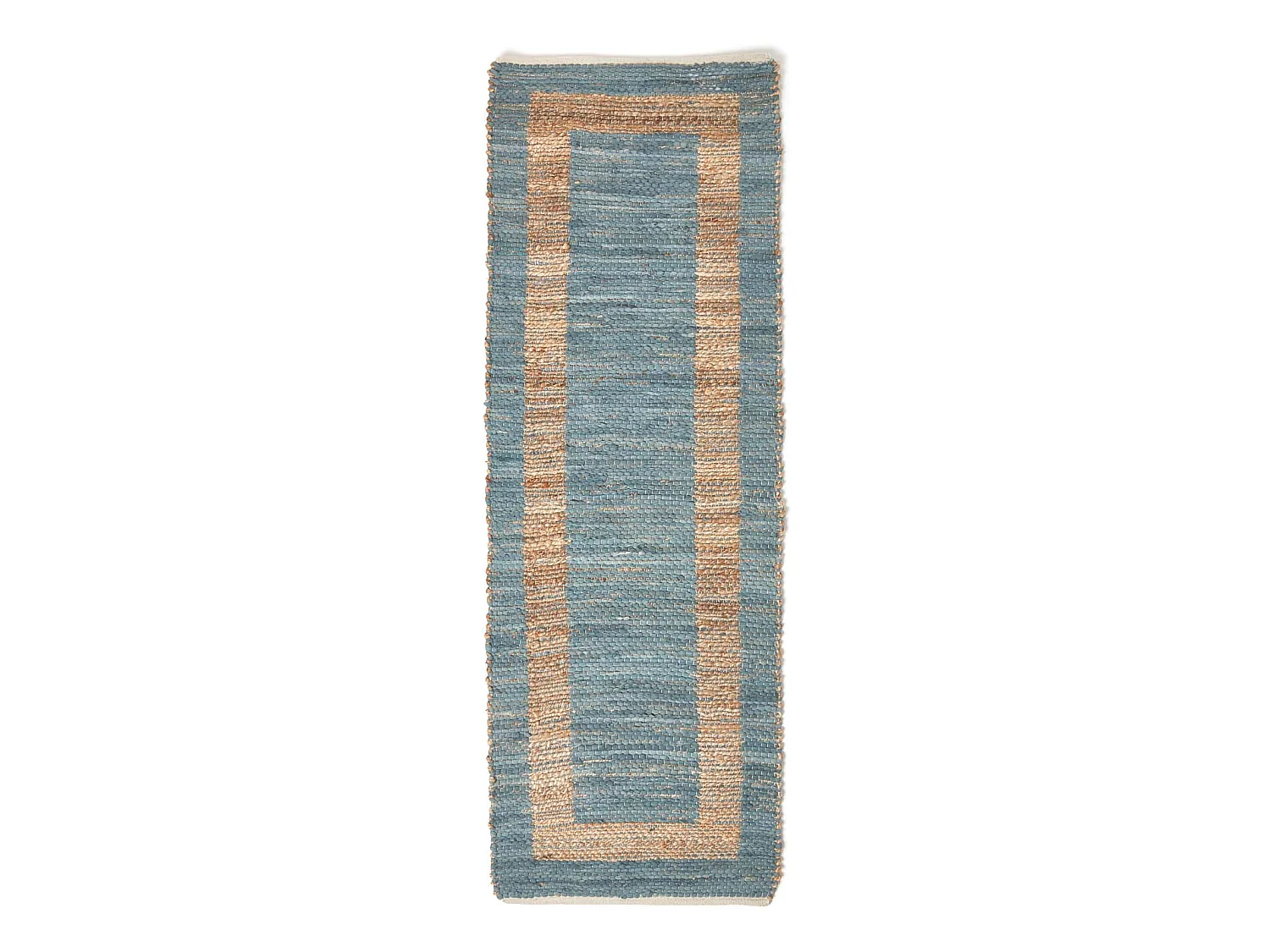 Homescapes Veranda Grey and Nude Hemp Chindi Rug, 66 x 200 cm
