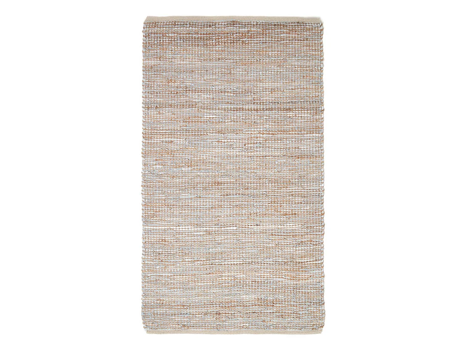 Homescapes Madras Leather Hemp Rug Natural, 90 x 150 cm