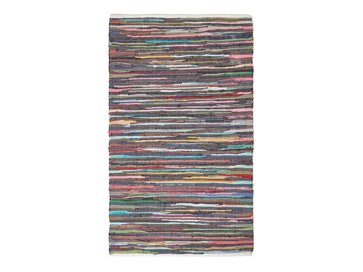 Homescapes Recycled Cotton Chindi Rug 90x150 cm, Handwoven Multicoloured Rag Rug for Living Room, Bedroom, Kitchen