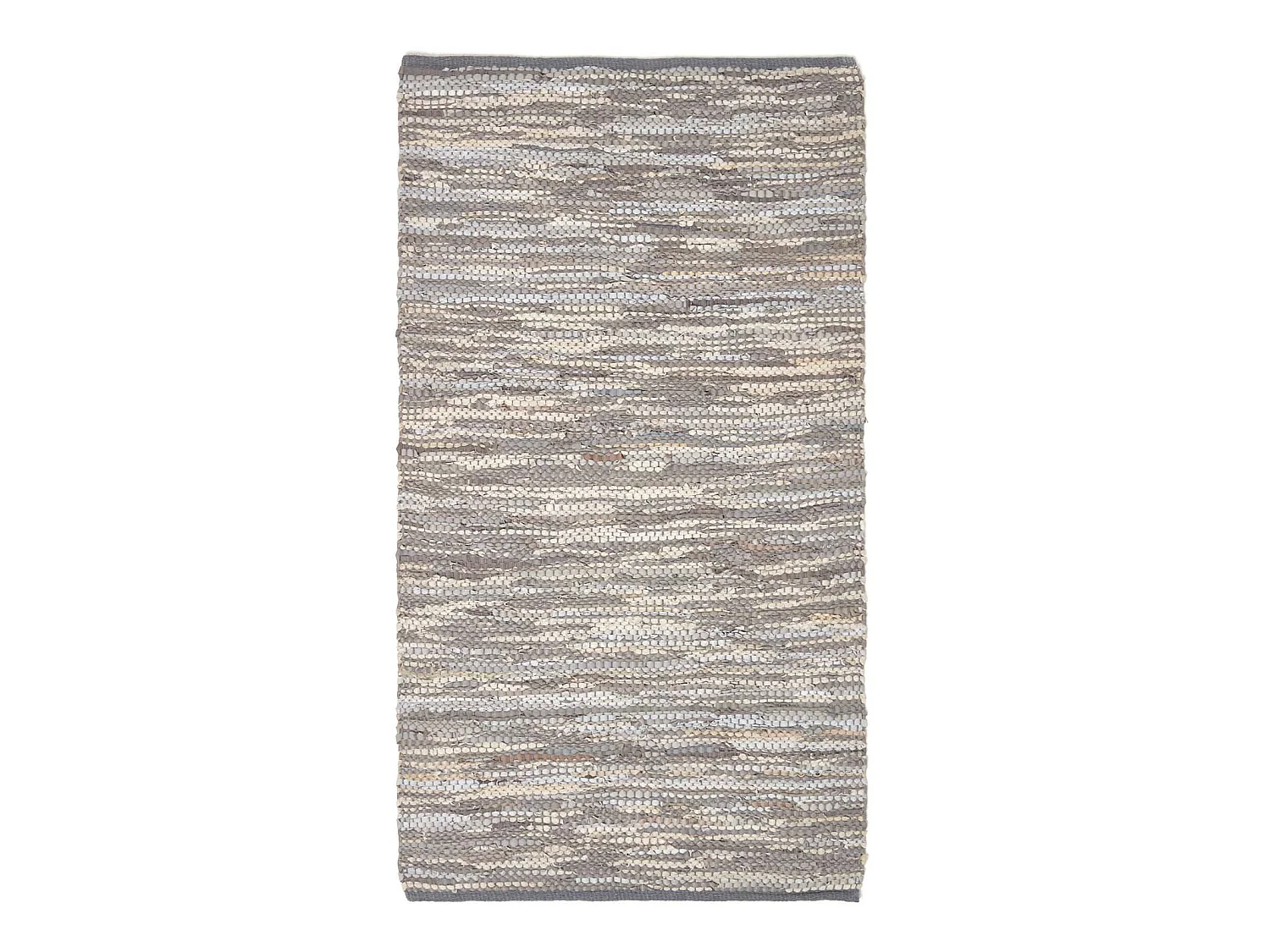 Homescapes Denver Leather Woven Rug Grey, 150 x 240 cm