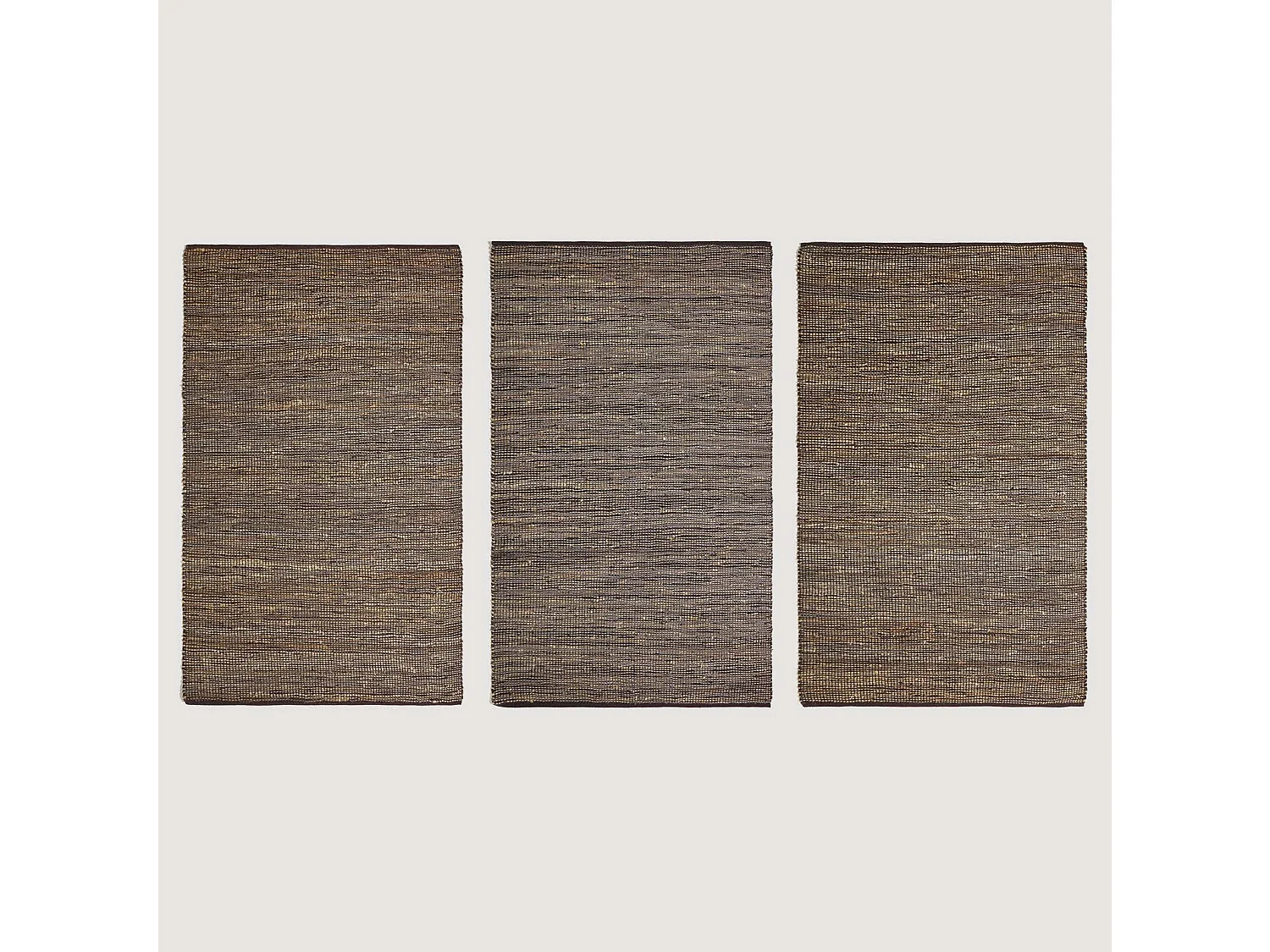 Homescapes Madras Leather Hemp Rug Brown, 150 x 240 cm