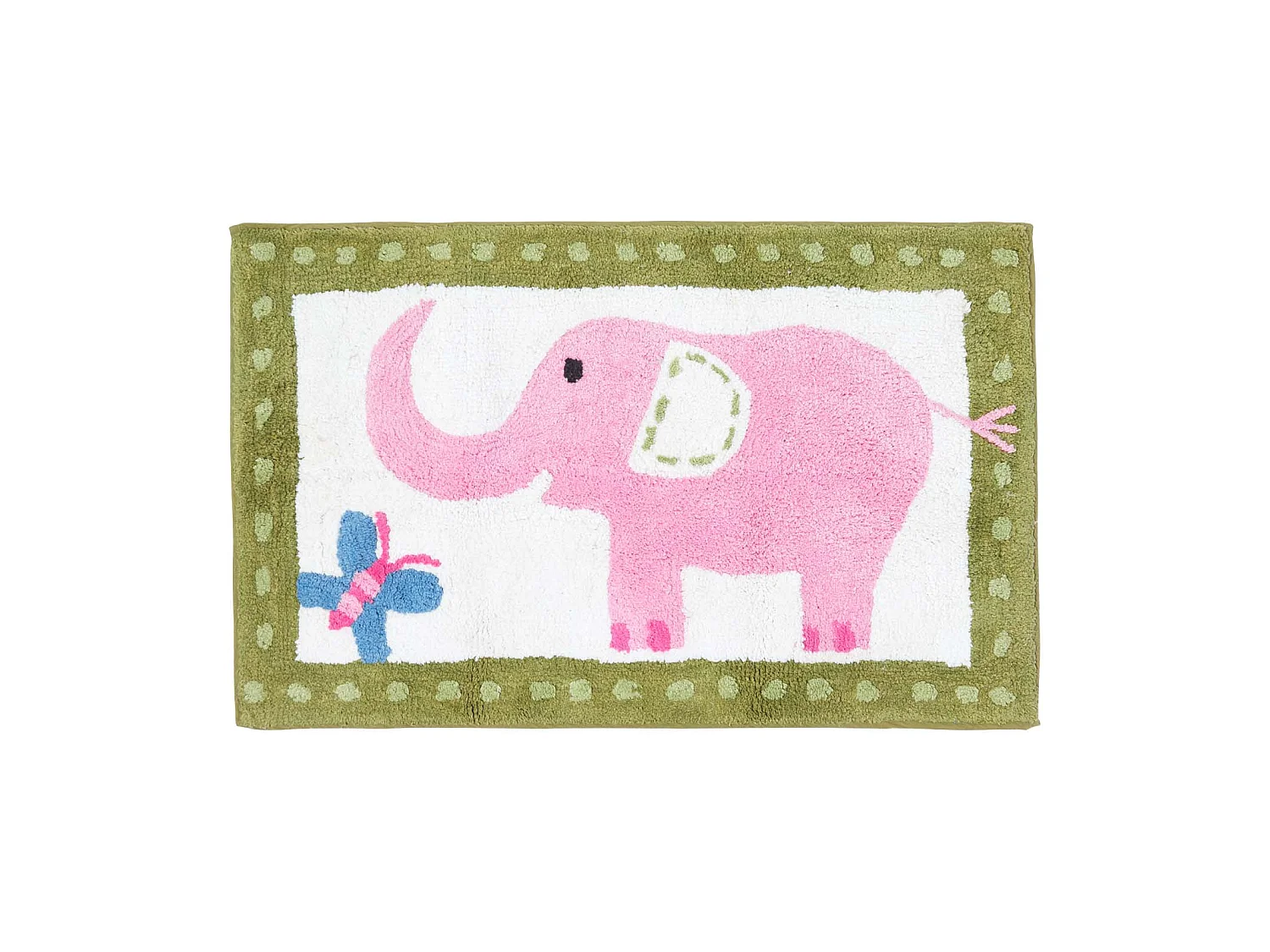 Homescapes Cotton Tufted Pink Elephant Children Rug