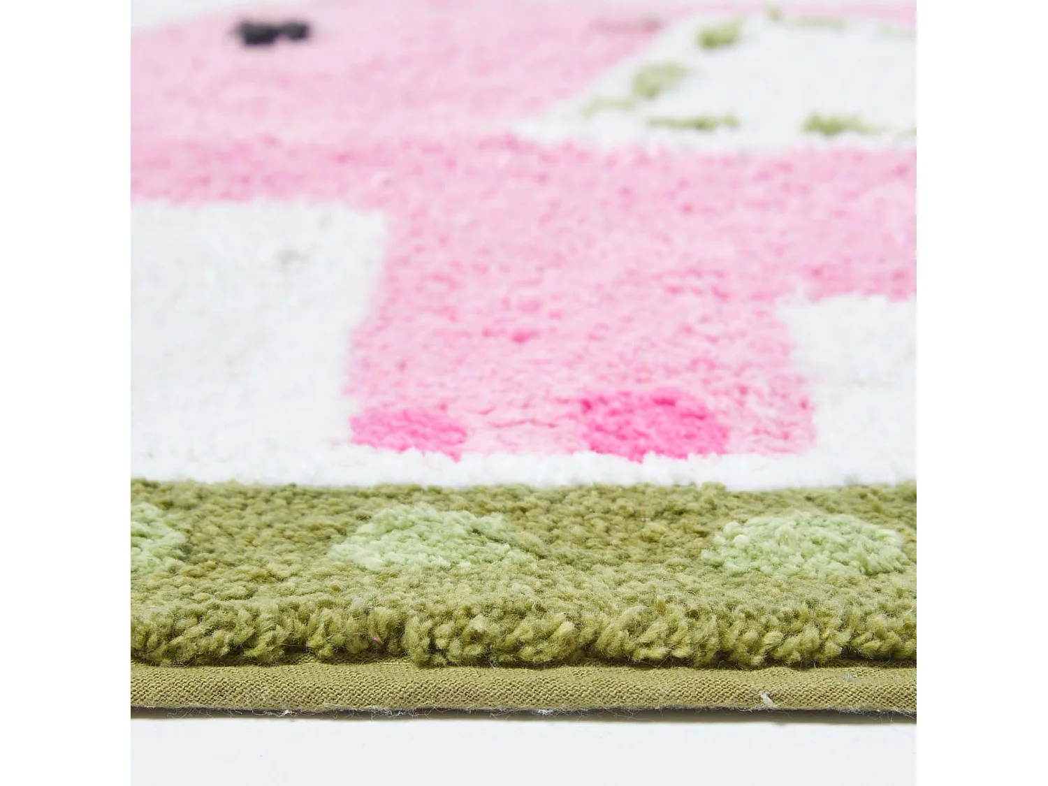 Homescapes Cotton Tufted Pink Elephant Children Rug