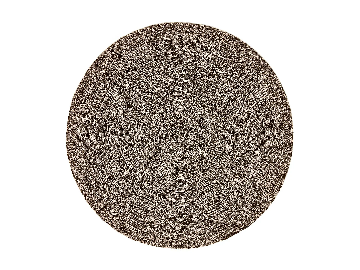 Homescapes Linen and Black Handmade Woven Braided Rug, 120 cm Round