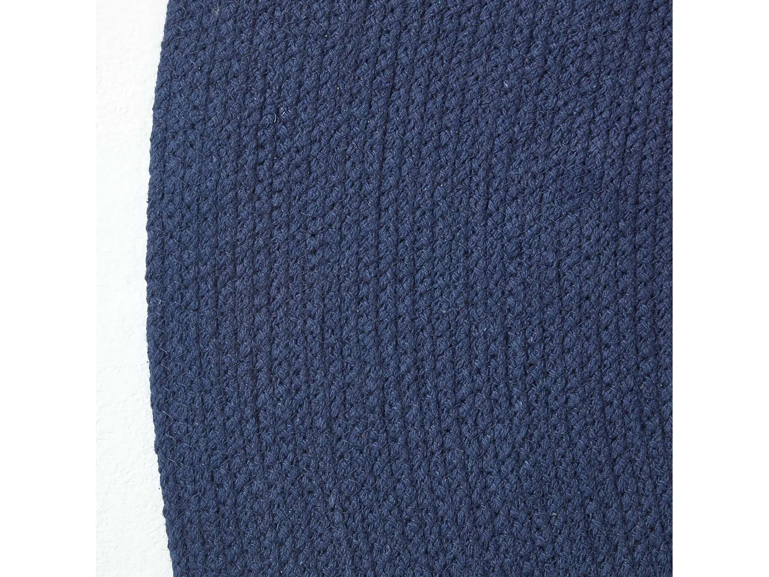 Homescapes Navy Handmade Woven Braided Oval Rug, 110 x 170 cm