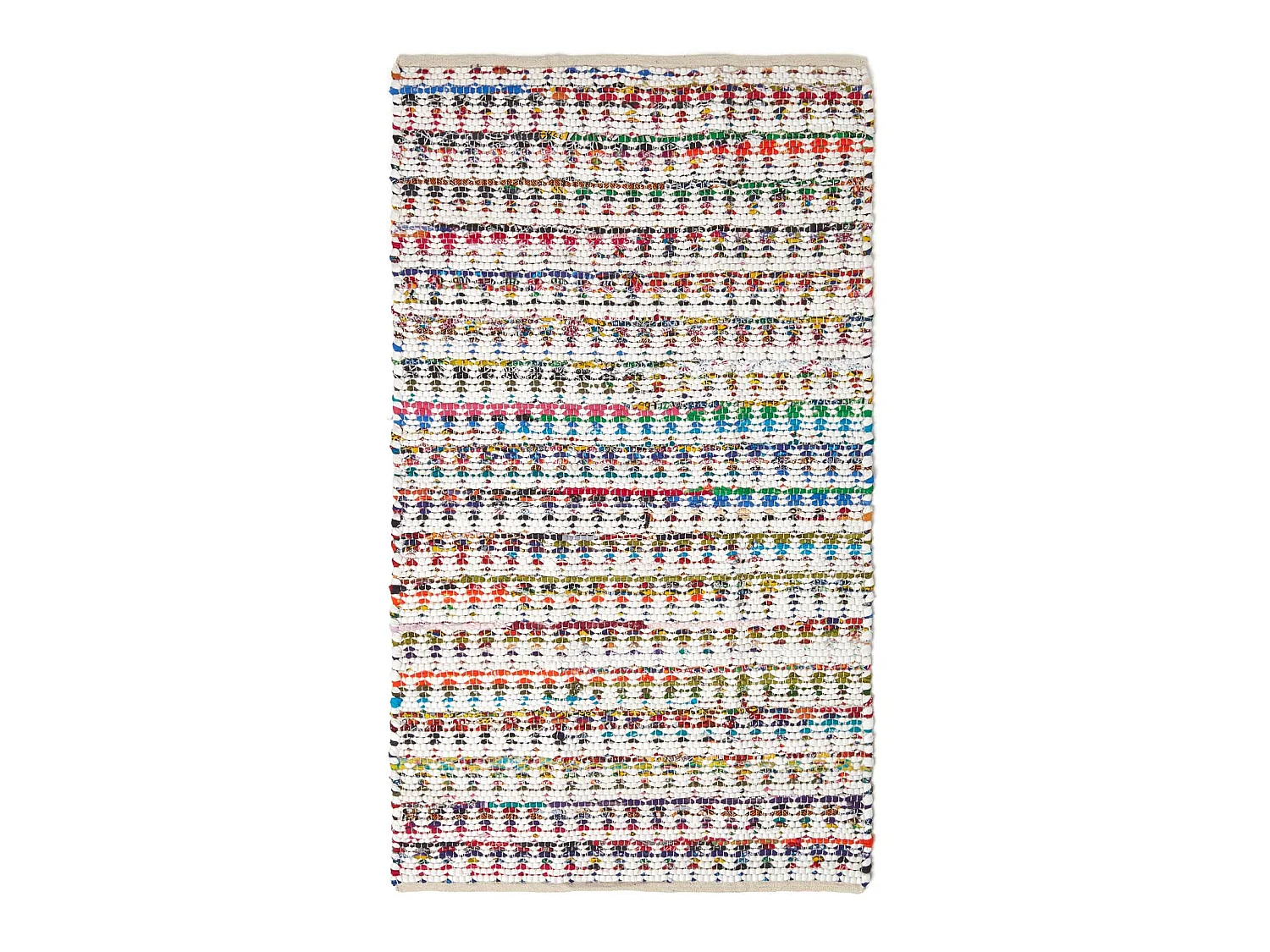 Homescapes Handwoven Multi Coloured 100% Cotton Diamond Chindi Rug, 120 x 170 cm
