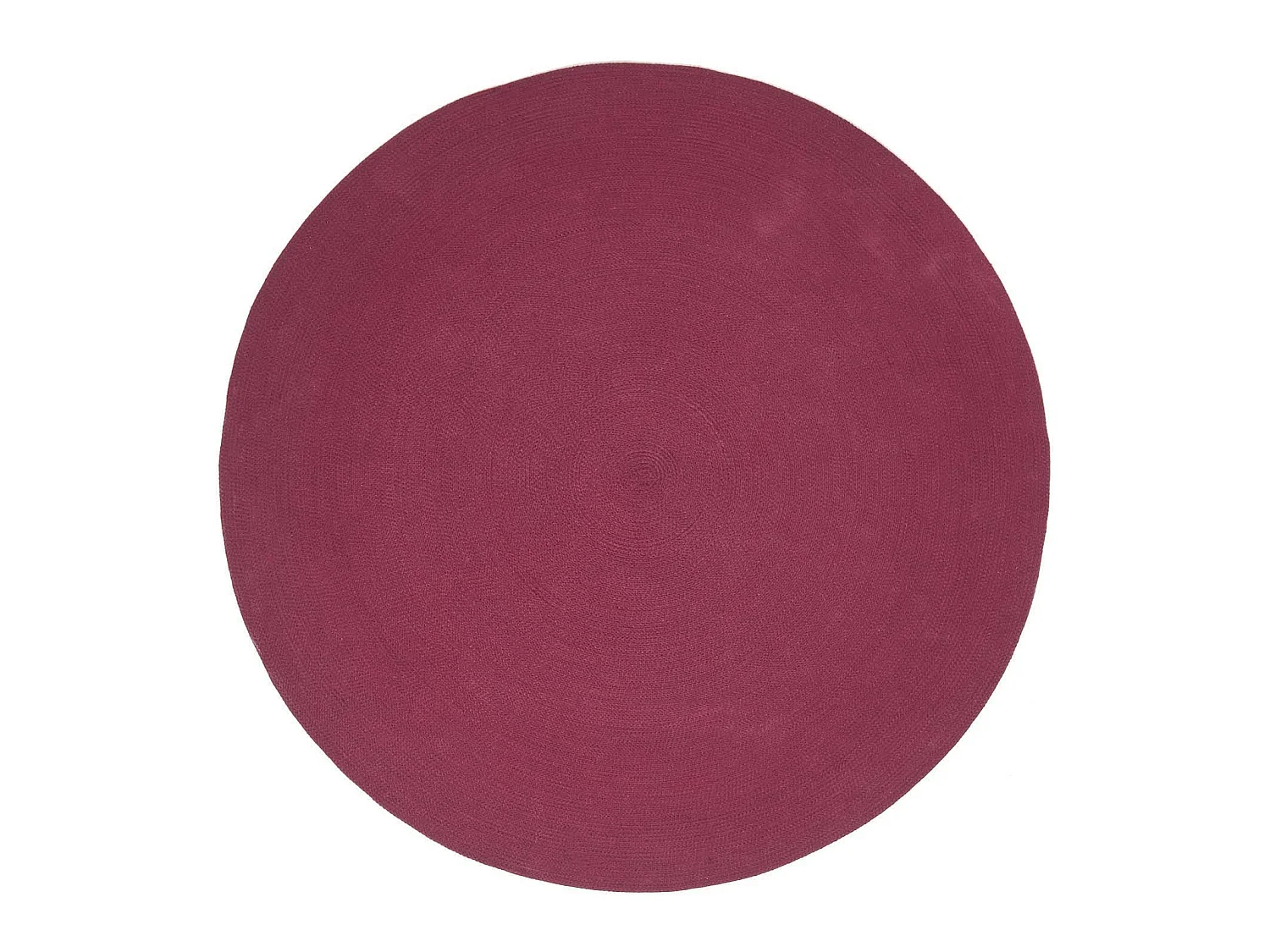 Homescapes Plum Handmade Woven Braided Round Rug, 150 cm