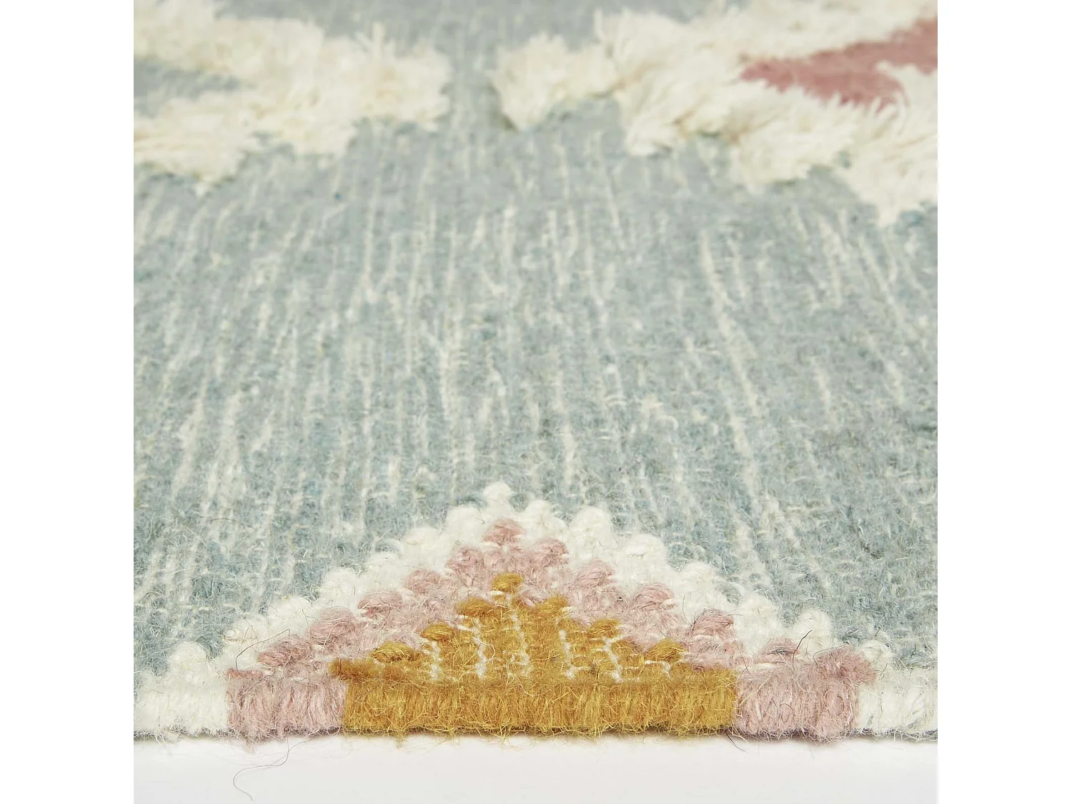 Homescapes Tenali Blue Kilim Wool Rug 160 x 230 cm