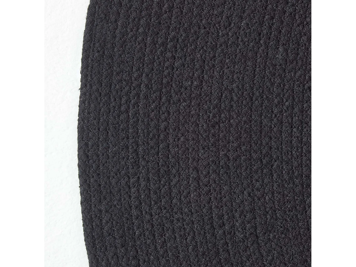Homescapes Black Handmade Woven Braided Oval Rug, 90 x 150 cm