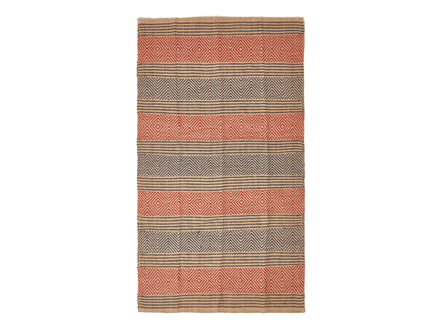 Homescapes Multicolour Geometric Patterned Jute Rug, 90 x 150 cm