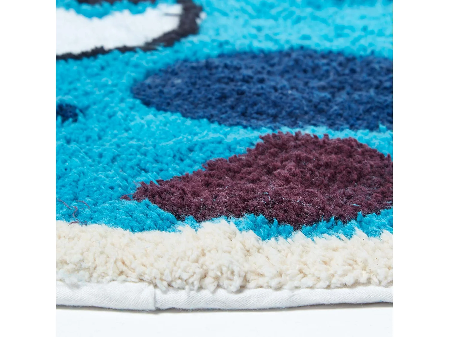 Homescapes Cotton Tufted Blue Fish Children Rug