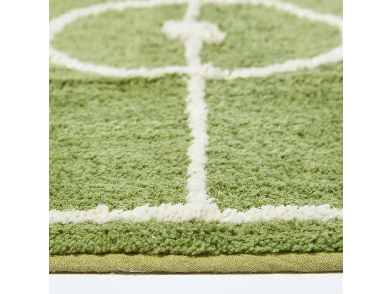 Homescapes Cotton Tufted Football Pitch Kids Rug