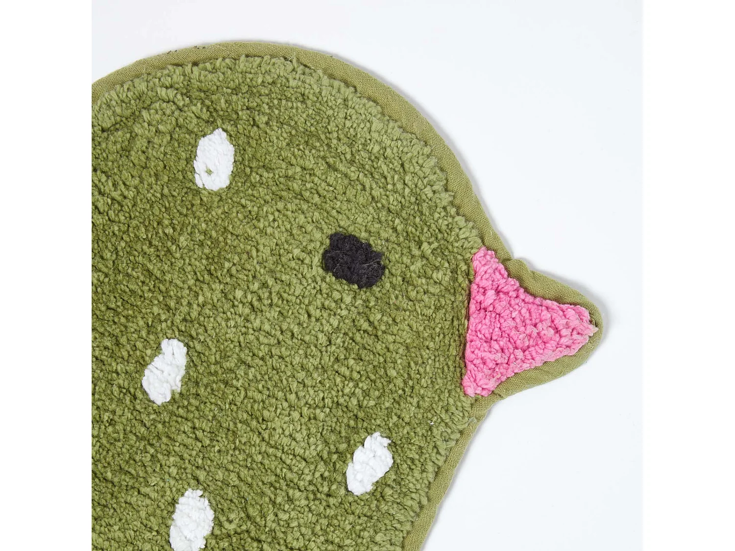 Homescapes Cotton Tufted Green Bird Kids Rug