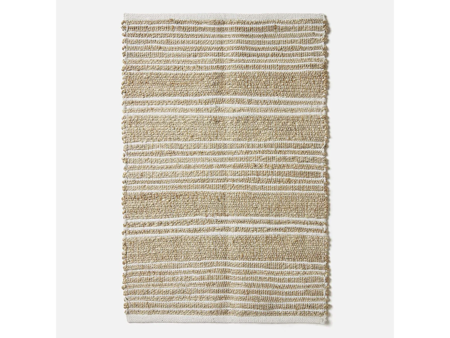 Homescapes Arlyn Natural Striped Handwoven Jute Rug, 60 x 90 cm