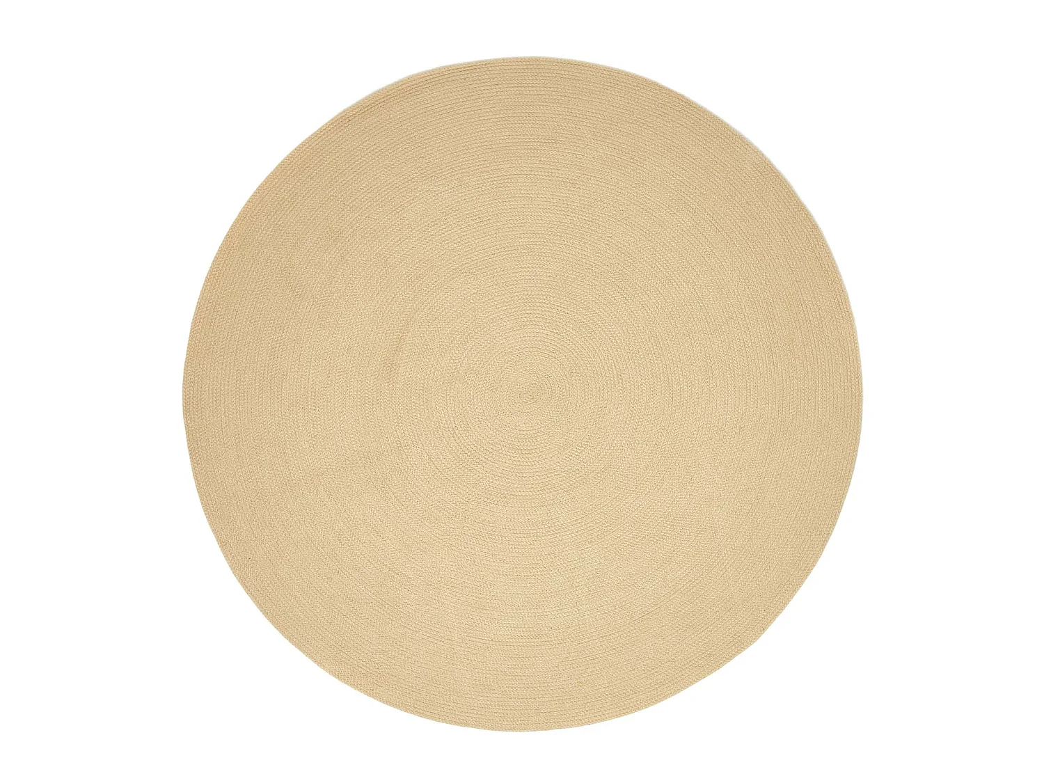 Homescapes Linen Handmade Woven Braided Round Rug, 150 cm