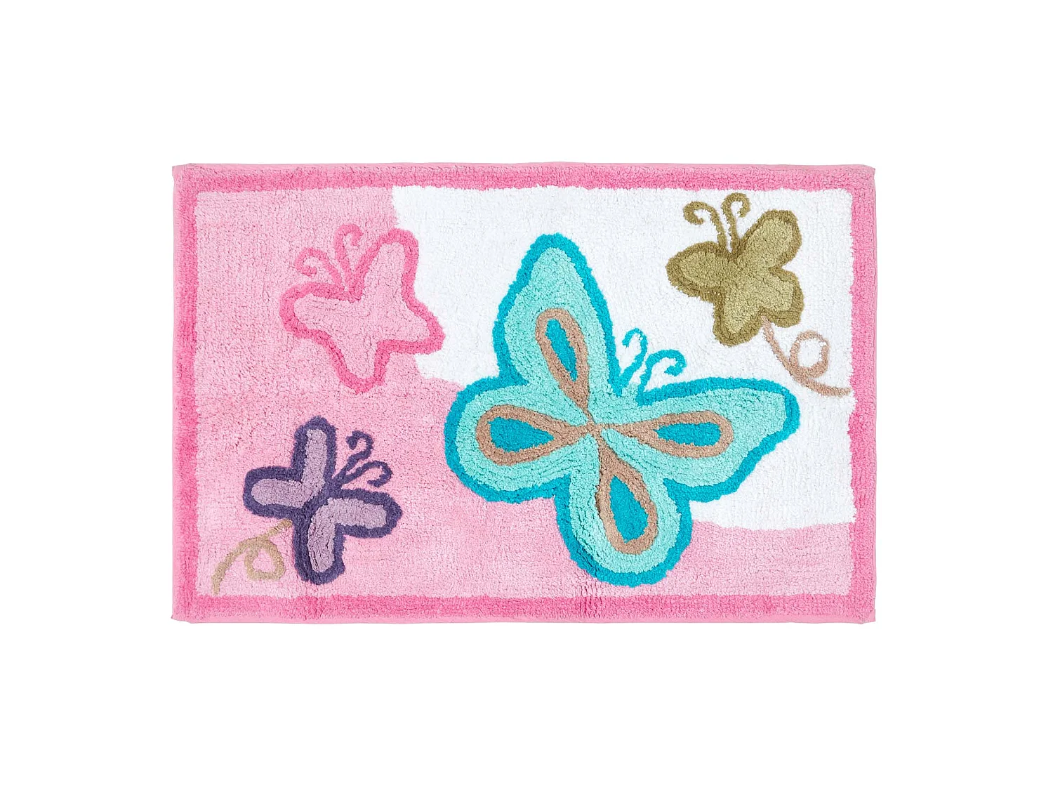 Homescapes Cotton Tufted Butterfly Children Rug